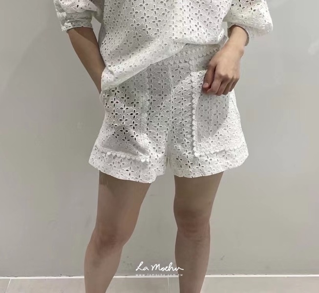 燒花大口袋A字短褲